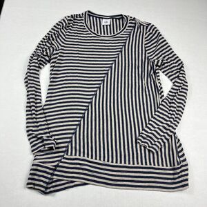 Cabi Ernest Knit Tunic Striped Soft Long Sleeve Casual T-Shirt Stretch MEDIUM